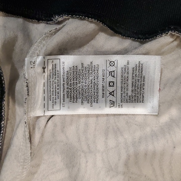 Girls' Adidas Zebra Print Jogger Zip-up Jacket. Size youth medium. - Picture 5 of 9